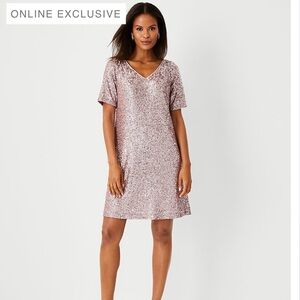 Ann Taylor Pink Sequin Dress